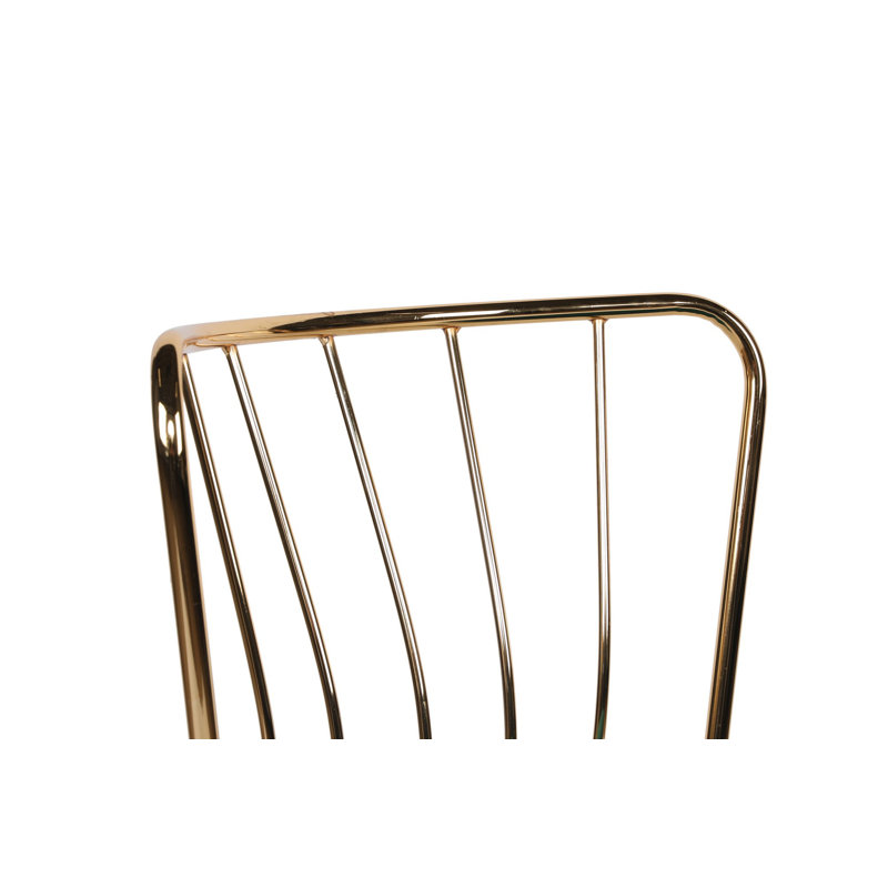 Ensemble de chaises (4 pièces), Rouge tuile, Doré