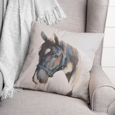  Housse et insert de coussin carré cheval