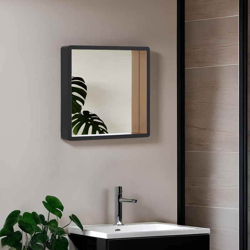 Annalise Manufactured Solid Wood Concave Wall Mirror, 34cm H x 34cm W