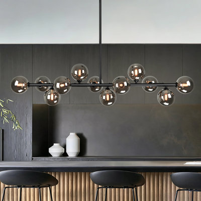 12-light Dimmable Chandelier Modern Chandelier Dining Room Chandelier Linear Chandelier