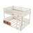Full XL over Queen Bunk Bed with Ladder, Guardrails, Pegboard & Bookshelf, Beige-775548860-775548851