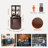 Corner Industrial Bar Cabinet, Wine Table for Liquor & Glasses, Sideboard