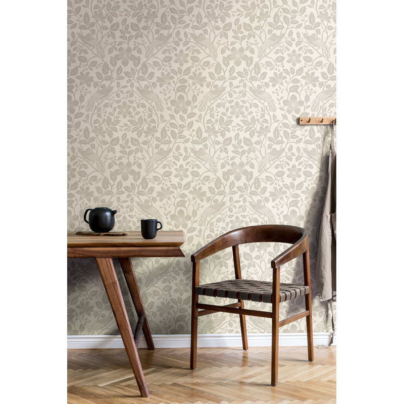 Papier peint Manjeet Bird Vine, Blanc