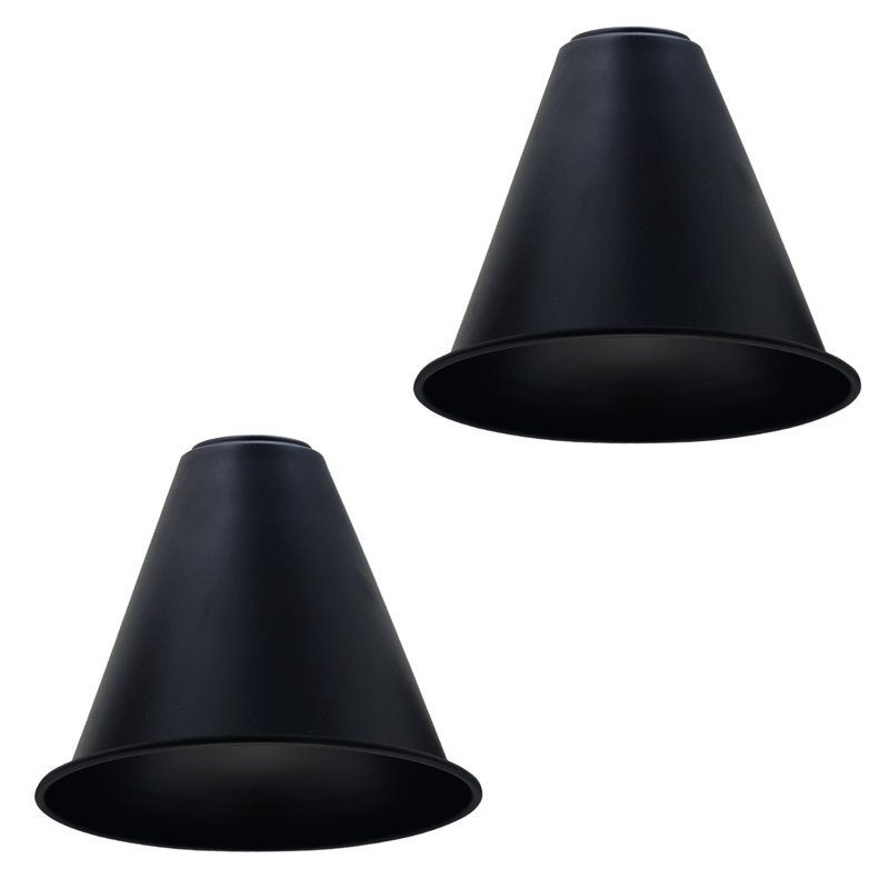 Louetta 17cm H Metal Bell Lamp Shade ( Uno ), Black