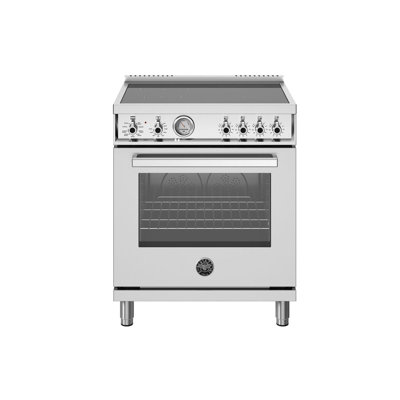 Professional Series Induction Range 29.88"" - 4 Heating Zones - Electric Oven -  Bertazzoni, PRO304INMXV