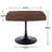 Square Dining Table with Metal Pedestal Base-1356093782-1356093778-1356093777