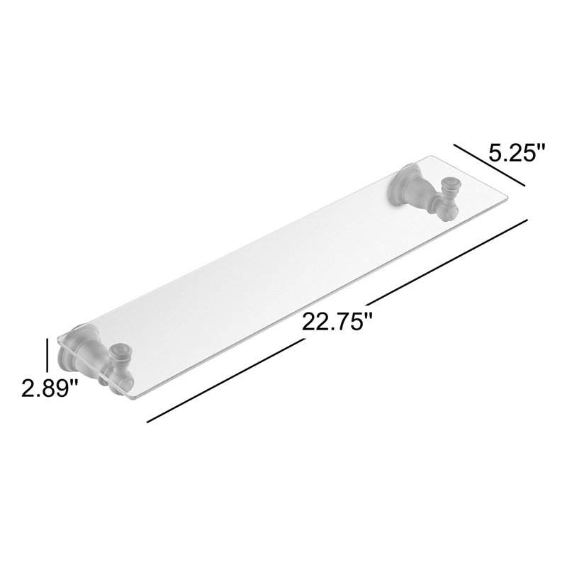 Kingsley Glass Bracket Shelf, Antique Bronze