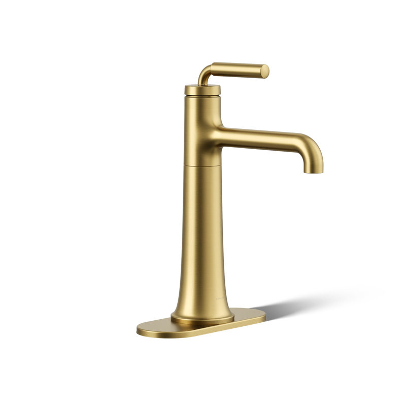 Robinet de lavabo de salle de bain monocommande Tone, 1.2, Laiton moderne brossé éclatant
