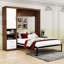 Lit escamotable en bois Lotosha avec armoire à plusieurs couches et lattes-1079293303