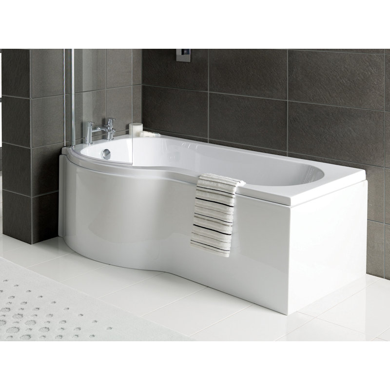 Regent 1700mm x 850mm Soaking Acrylic Bathtub, Right
