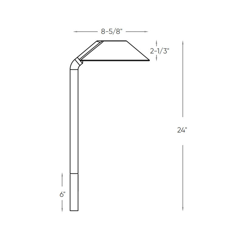 Matte Black Integrated LED Metal Pathway Light