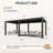 20 Ft. W x 10 Ft. D Outdoor Louvered Pergola Metal Pergola With Adjustable Roof-122513652