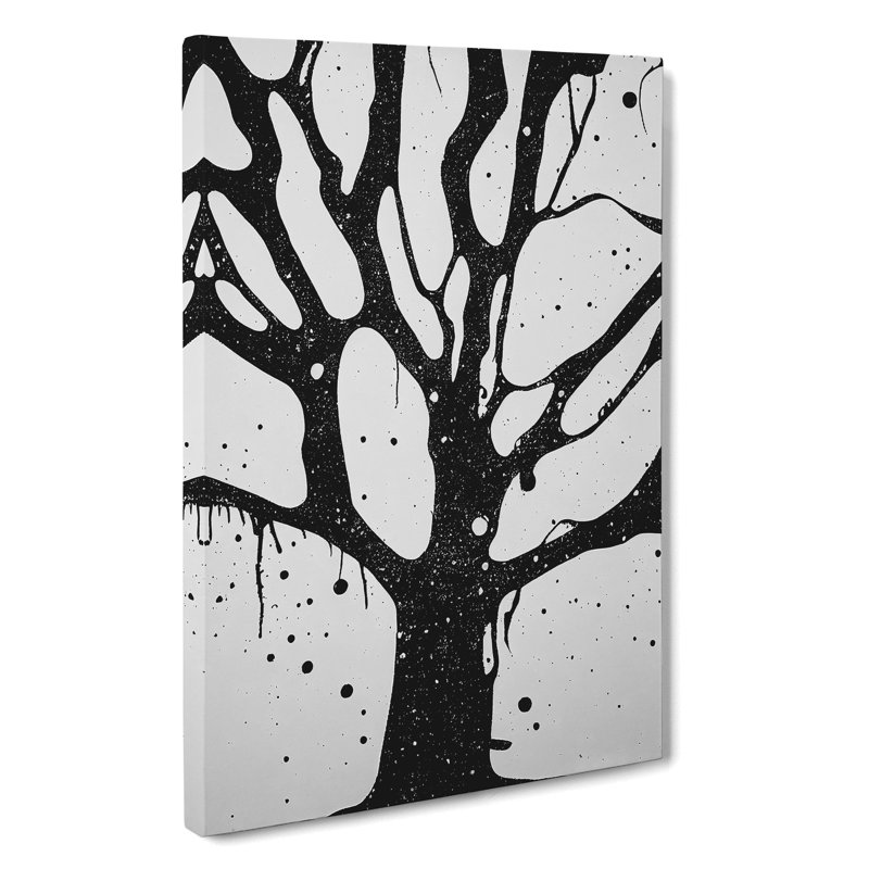 Monochrome Tree Branches No.2 - Wrapped Canvas, 50cm H x 35cm W x 3cm D
