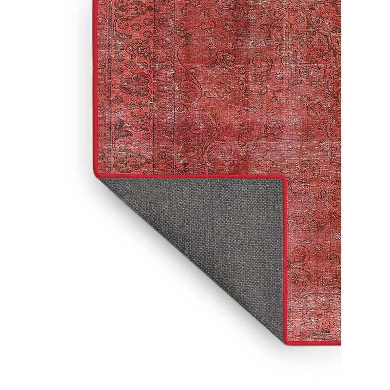 Tapis oriental rouge en laine Espalda, Rectangle 5 pi x 7 pi