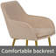 Chaise d'appoint rembourrée en velours Kamai-1999103352
