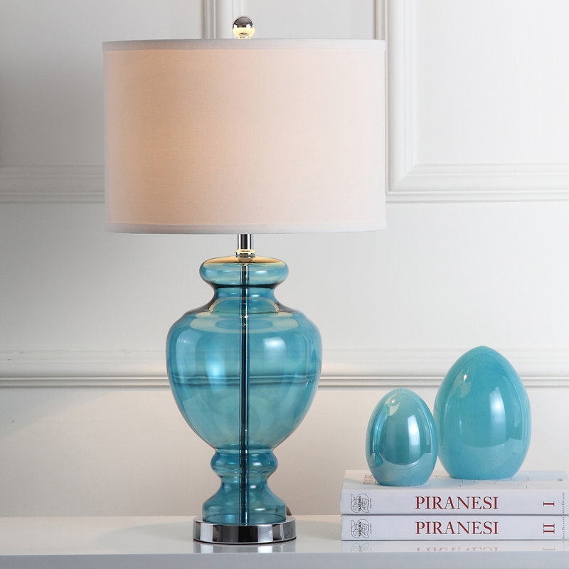 Tiverton Glass Table Lamp, Turquoise
