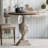 30" Ramani Antique Round Wood Table, Distressed Design, Rustic Style