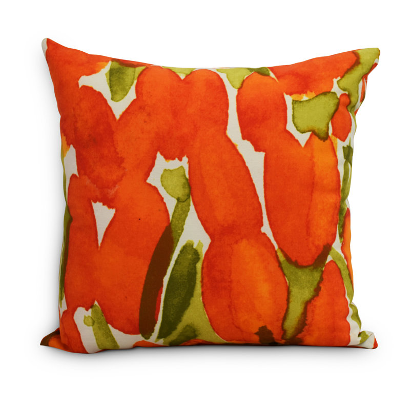 Housse et insert de coussin carré Sunset, Orange, 16 po x 16 po, Intérieur