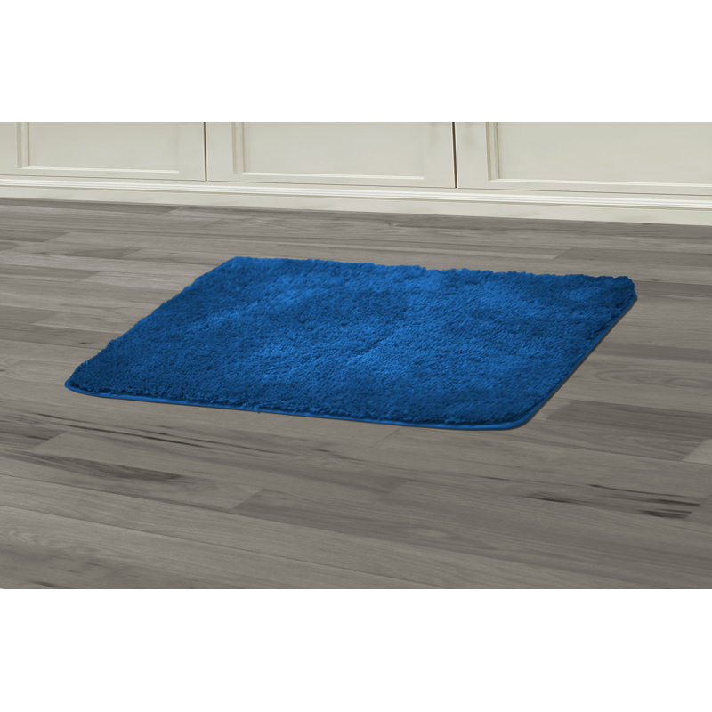 Eiliyah Microfiber Non-Slip Bath Mat, 17" W x 24" L, Yellow