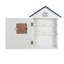 Mediterranean Wood Wall Organizer with Key Hooks