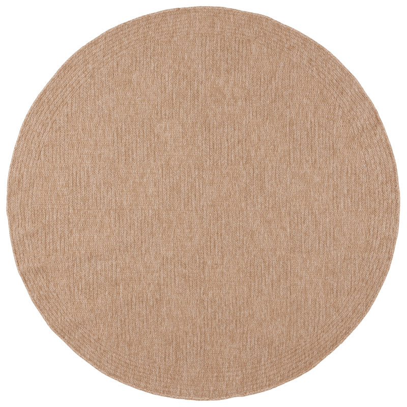 Irandy Retreat Performance Geometric Rug, Round 6'7"