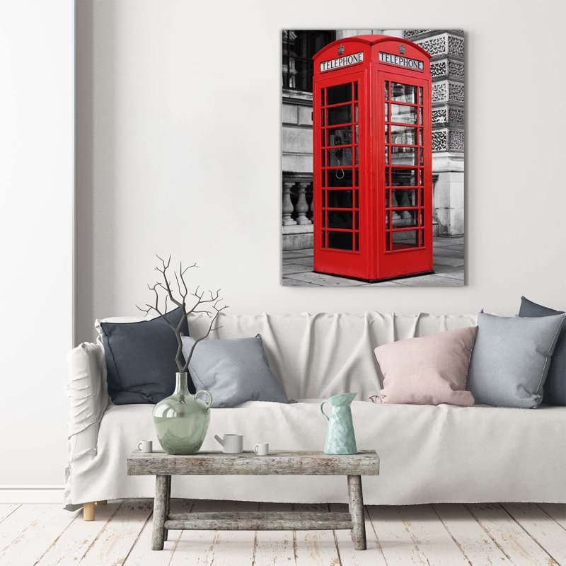 Telephone Booth - Wrapped Canvas Print