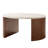 Jadida Celia Modern 36"W Fluted Round Coffee Table with Travertine Top-1030476282
