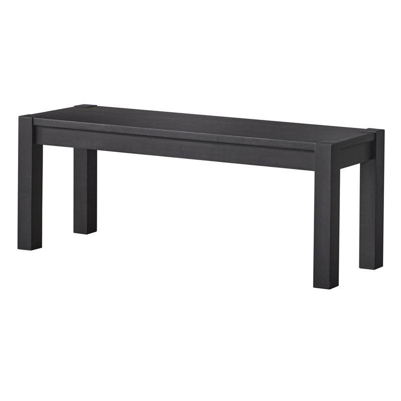 Banc en bois Dellbrook, Noir