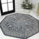 Massimo Bohemian Medallion Textured Weave Teal/Gray Indoor/Outdoor Rug