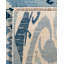 Tapis noué à la main de conception unique Ikat - bleu, 8 pi 0 po x 10 pi 4 po
