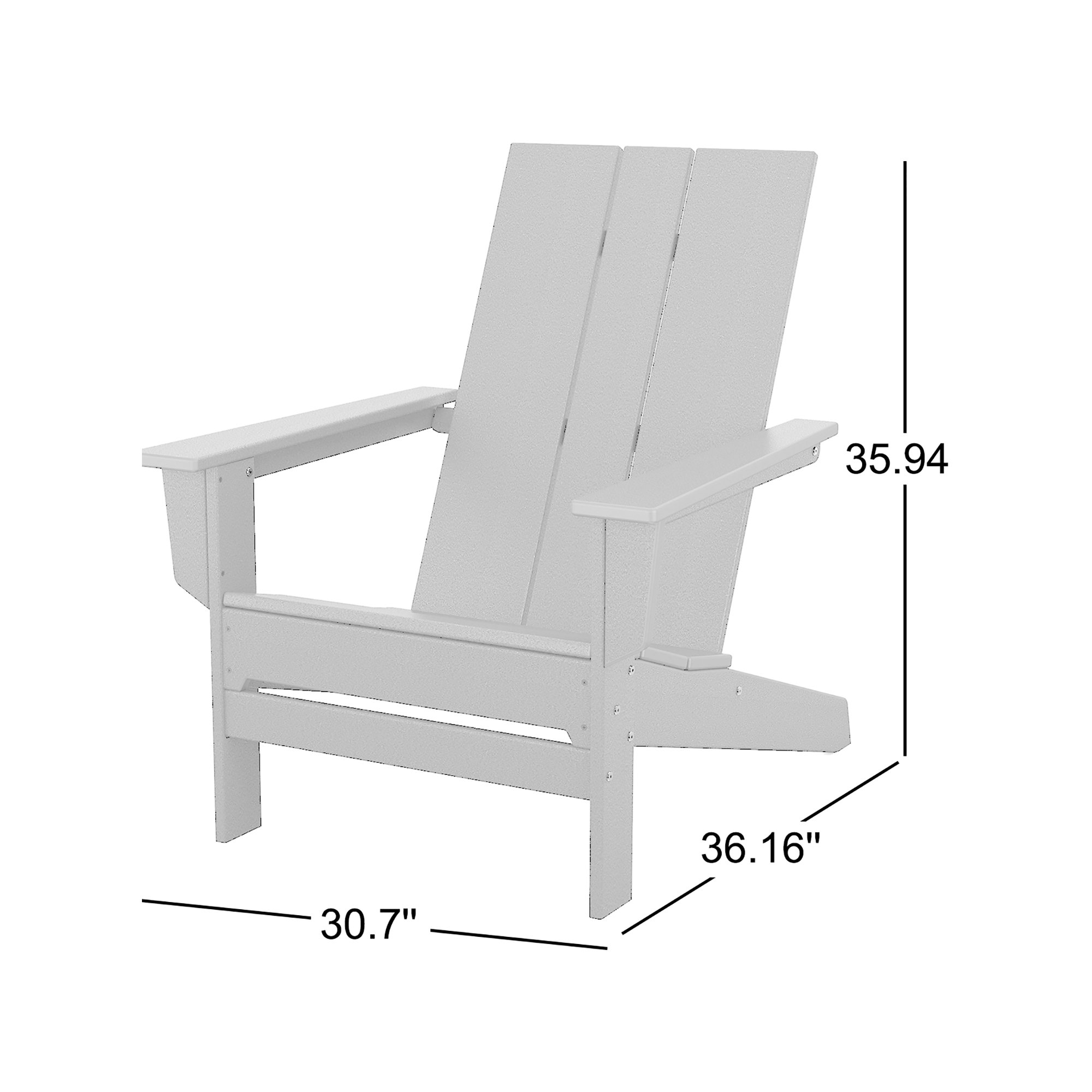 POLYWOOD x AllModern Oversized Plastic Adirondack Chair, Black