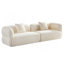 Canapé modulaire blanc, tissu durable, structure en bois massif, rembourrage en éponge haute densité-261500859