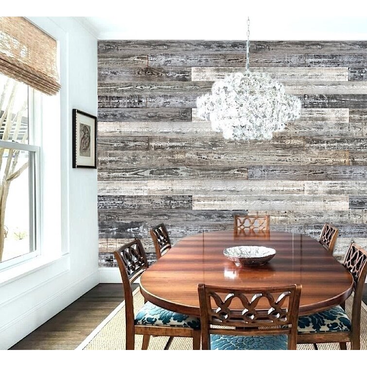 Weathered Plank Barn Peel & Stick Wallpaper - 198in x 20.5in x 0.025in - On  Sale - Bed Bath & Beyond - 33074452