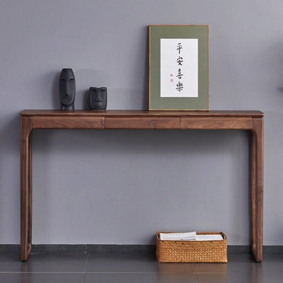 Console brune de style chinois simple et moderne