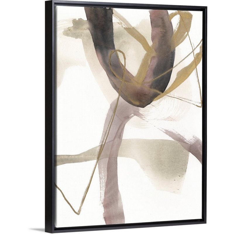 Un soupçon de prune II par Jennifer Goldberger - reproduction d'art, Toile avec cadre noir, H 18 po x l 14 po x P 1,75 po
