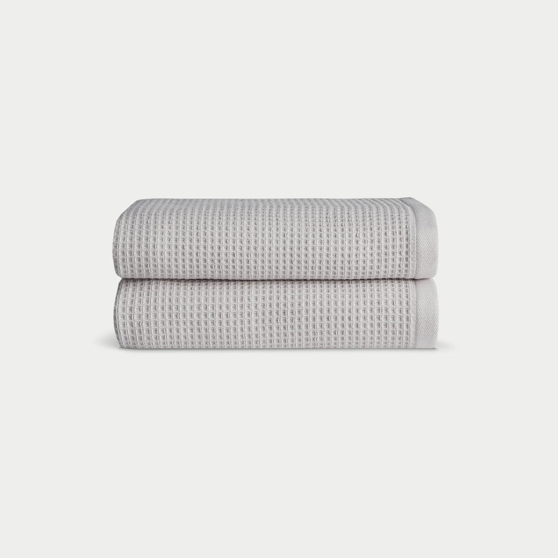 Waffle Hand Towels, Gray