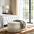 Oval Upholstered Fringe Storage Bench-645844917