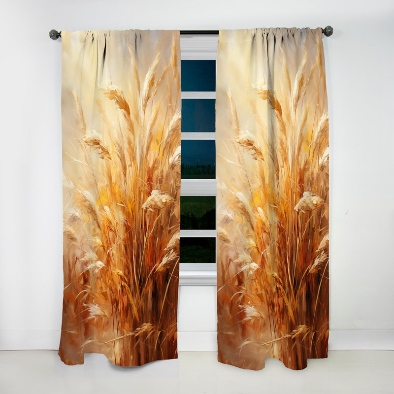 Melody Cali Yellow Meadow - rideau en velours traditionnel - obscurcissant - 1 panneau, L 52 po x L 84 po