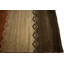 Tapis Indo-Gabbeh rétro à rayures tribales 3 pi 5 po x 5 pi 3 po