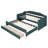 Upholstered Daybed With Trundle And Three Drawers-1833927030