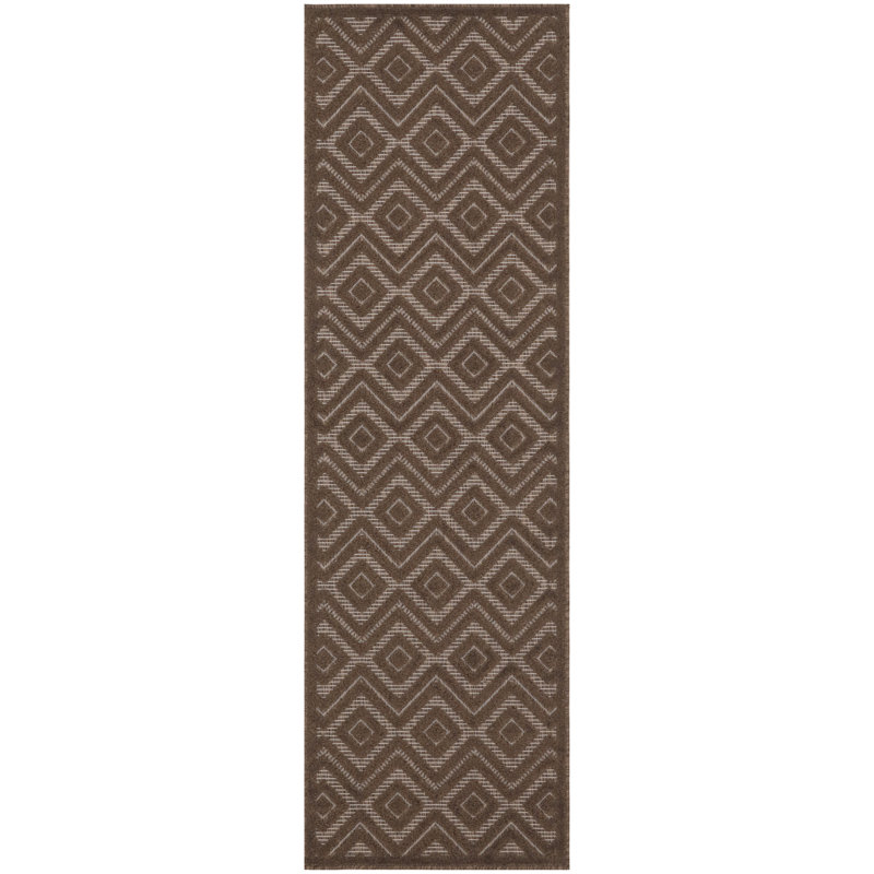 Laesha Geometric Indoor/Outdoor Area Rug, Runner 2' x 6'