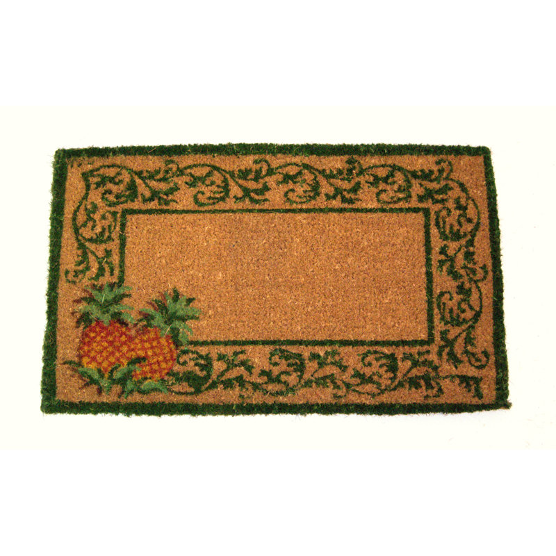 Tapis pour porte d’intérieur ananas Tampa, Rectangle 1 pi 6 po x 2 pi 6 po
