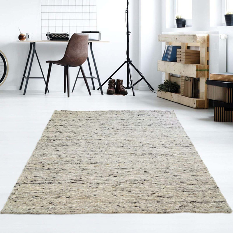 Agner Solid Colour Hand Woven Area Rug, Rectangle 200 x 240cm