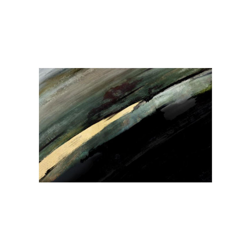 «Revelation I» par Elena Carlie, impression sur toile tendue, Or doré, H 40 po x l 60 po x 1,5 po