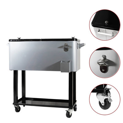 80 Qt. Patio Rolling Cooler
