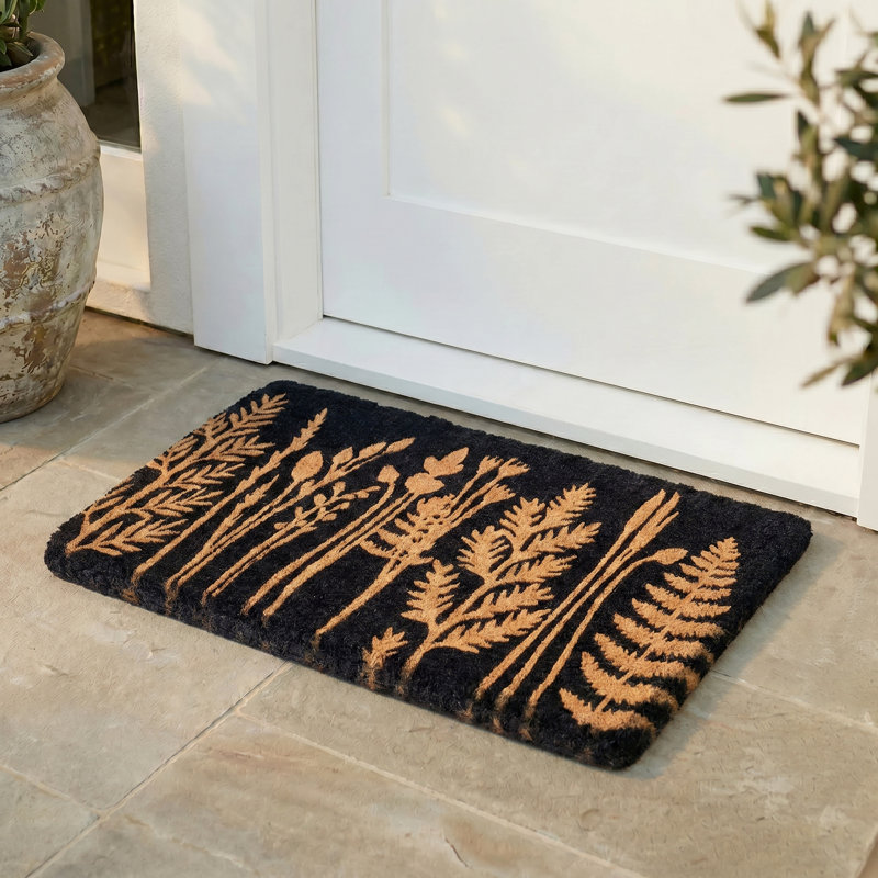 Tall Grass - Black Doormat - 18" x 30" Thick