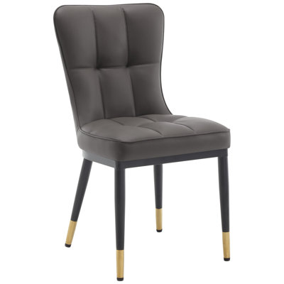 Modern Upholstered Dining Chair with Metal Frame