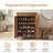 5-Tier Freestanding Wooden Shoe Cabinet Organizer With Louvered Doors Drawer 31.5 W Shoe Storage Shelf Rack For Hallway Entryway Closet