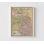 «Central Asia - Cram 1888», décoration de bureau asiatique antique, art mural de restaurant asiatique, impression de carte du monde, affiche d'Asie centrale, art asiatique rustique