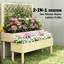 Boîte à fleurs pour patio avec treillis, plusieurs plantes dans un espace organisé, structure étagée, couleur de bois naturel, drainage au bas, doublures non tissées, boîte à treillis à assemblage simple, convient pour